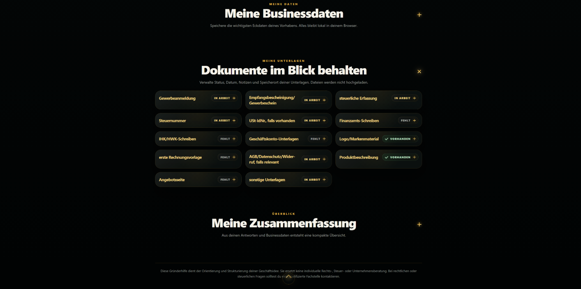 Feierabend-Gründerplan Beispielbild 3